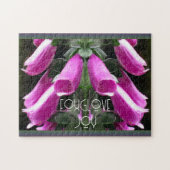 Dew Kissed Pink Foxhandschuhe Blüten Puzzle (Horizontal)