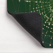 Dew-Kissed Spider Web bei Morgendämmerung Mousepad (Ecke)