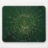 Dew-Kissed Spider Web bei Morgendämmerung Mousepad (Vorne)
