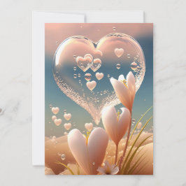 Dew Liebe: Einladung zum Crystal Heart Floral Wedd