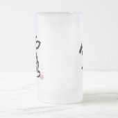 Dew und Cloud japanische Kalligraphie Mattglas Bierglas (Mittel)