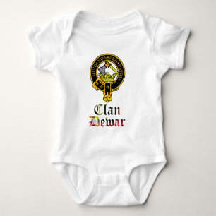 Dewar-nennen schottischer Wappentartan-Clan Baby Strampler