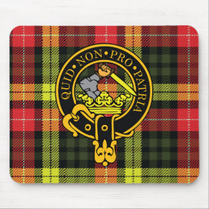 Dewar-schottisches Wappen und Tartan-Mausunterlage Mousepad