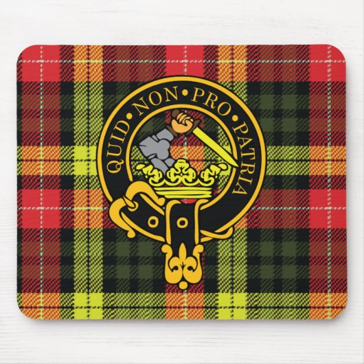Dewar-schottisches Wappen und Tartan-Mausunterlage Mousepad (Vorne)