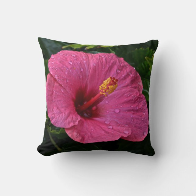 Dewdrop Hibiskus Pillow Kissen (Vorderseite)