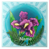 Dewdrop Iris Fliese (Vorderseite)