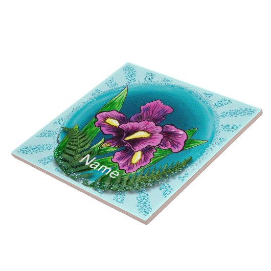 Dewdrop Iris Fliese (Seite)