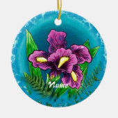 Dewdrop Iris Keramikornament (Vorne)
