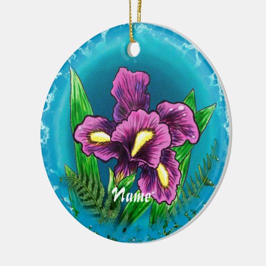 Dewdrop Iris Keramikornament (Links)