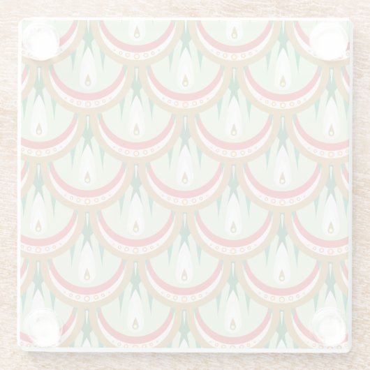 Dewdrop Scales Glass Untersetzer (Rückseite)