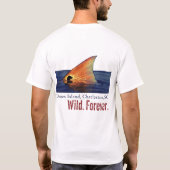 Dewees Insel, die rote Fische anbindet T-Shirt (Rückseite)