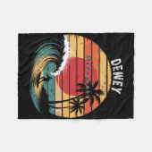 Dewey Beach Delaware Beach Surfen  Fleecedecke (Vorderseite (Horizontal))