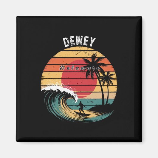 Dewey Beach Delaware Beach Surfen Magnet (Vorne)