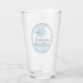 Dewey Beach Delaware Palme Vögel Glas (Rückseite)