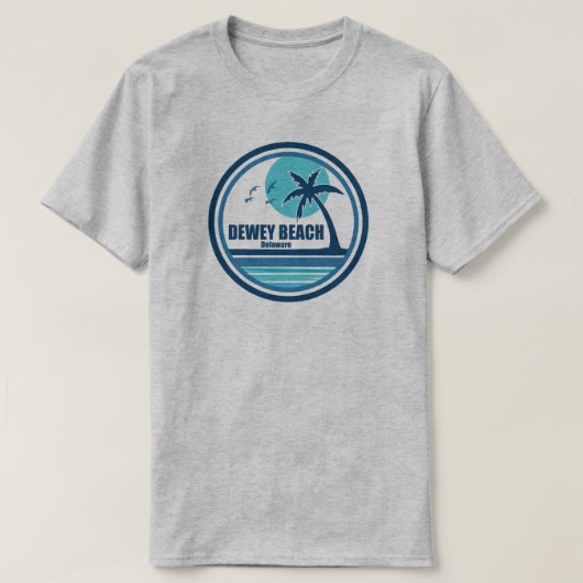 Dewey Beach Delaware Palme Vögel T-Shirt (Design vorne)