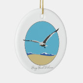 Dewey Beach, Delaware Sea Gull über Beach Keramik Ornament (Rechts)