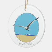 Dewey Beach, Delaware Sea Gull über Beach Keramik Ornament (Links)