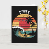 Dewey Beach Delaware Strand Surfen Karte (Gelbe Blume)