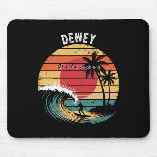 Dewey Beach Delaware Strand Surfen  Mousepad (Vorne)