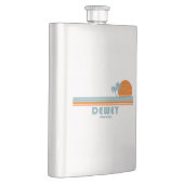 Dewey Beach Delaware Sun Palm Trees Flachmann (Rechts)