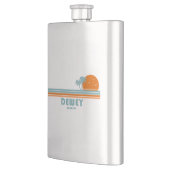 Dewey Beach Delaware Sun Palm Trees Flachmann (Links)