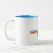 Dewey Beach Delaware Sun Palm Trees Zweifarbige Tasse (Links)