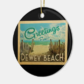 Dewey Beach Vintage Travel Keramik Ornament (Links)