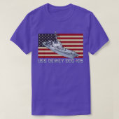 Dewey DDG105 Schiffskatalog American Flag T-Shirt (Design vorne)