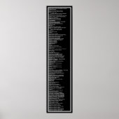 Dewey Decimal System: Schwarzes Inverse Poster (Vorne)