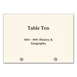 Dewey-Dezimal-System-Kartenkatalog-Tabellennummern Tischnummer