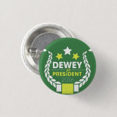 Dewey für Präsidenten Button (Vorne & Hinten)