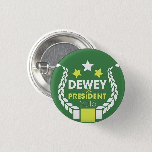Dewey für Präsidenten Button (Vorne & Hinten)