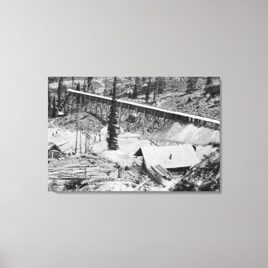 Dewey Gold Mine on Thunder Mountain, Idaho Leinwanddruck (Vorderseite)