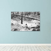 Dewey Gold Mine on Thunder Mountain, Idaho Leinwanddruck (Insitu (Holzboden))