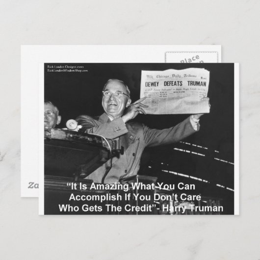 Dewey schlägt Truman Funny gibt T-Shirts Buttons E Postkarte (Vorne/Hinten)