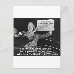 Dewey schlägt Truman Lustige Geschenke Tees Button Postkarte