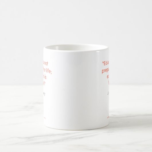 Dewey-Zitat-Tasse Kaffeetasse (Mittel)