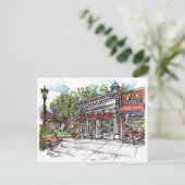 Dewey's Coffee House Shaker Square Postcard Postkarte (Stehend Vorderseite)