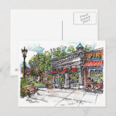 Dewey's Coffee House Shaker Square Postcard Postkarte (Vorne/Hinten)