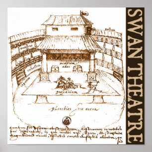 DeWitts Swan-Theaterskizze Poster