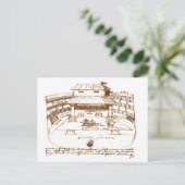 DeWitts Swan-Theaterskizze Postkarte (Stehend Vorderseite)