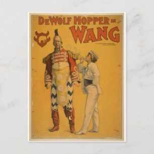 DeWolf Hopper im Vintagen Theater "Wang" Postkarte