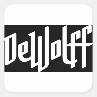 DeWolff-Logo Quadratischer Aufkleber