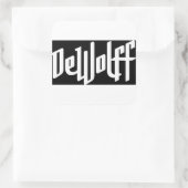 DeWolff-Logo Quadratischer Aufkleber (Tasche)