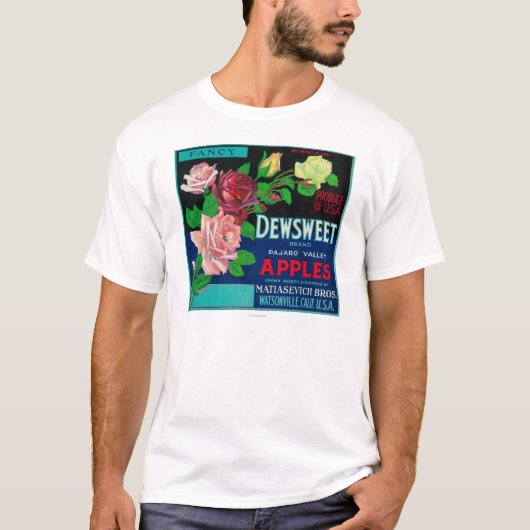 Dewsweet Apple Kiste LabelWatsonville, CA T-Shirt (Vorderseite)