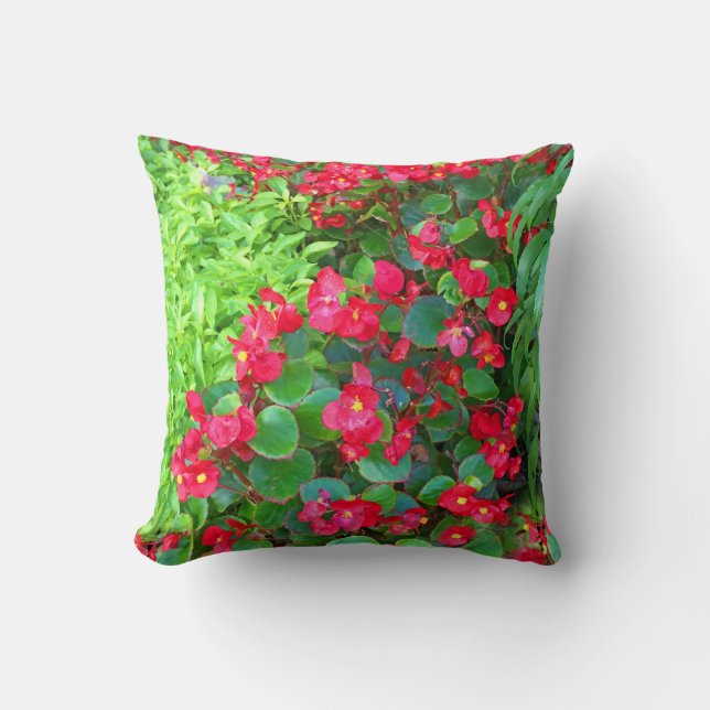Dewy Begonien Kissen (Vorderseite)