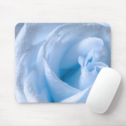 Dewy Blue Rose Mousepad (Mit Mouse)