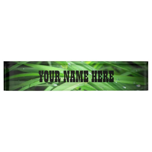 Dewy Gras Namensplakette (Vorderseite)