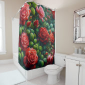 "Dewy Rote Rosen" Duschvorhang (Beispiel)