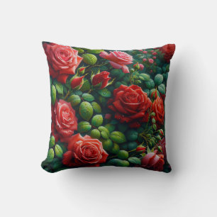 "Dewy Rote Rosen" Kissen